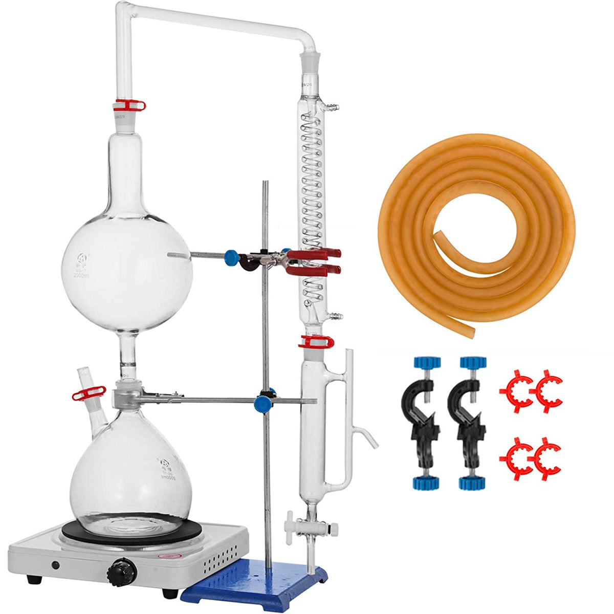 Essential Oil Distillation Apparatus - Distillation Kit With Heating Stove