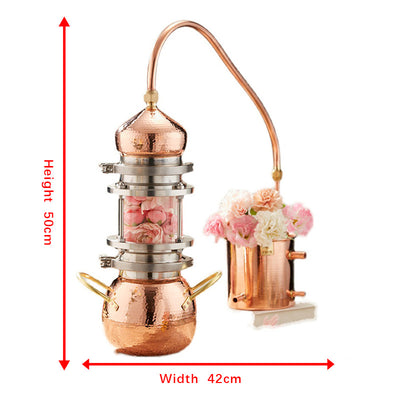 Copper-Glass Essential Oil Distiller 0.53G(2L) Premium Kit